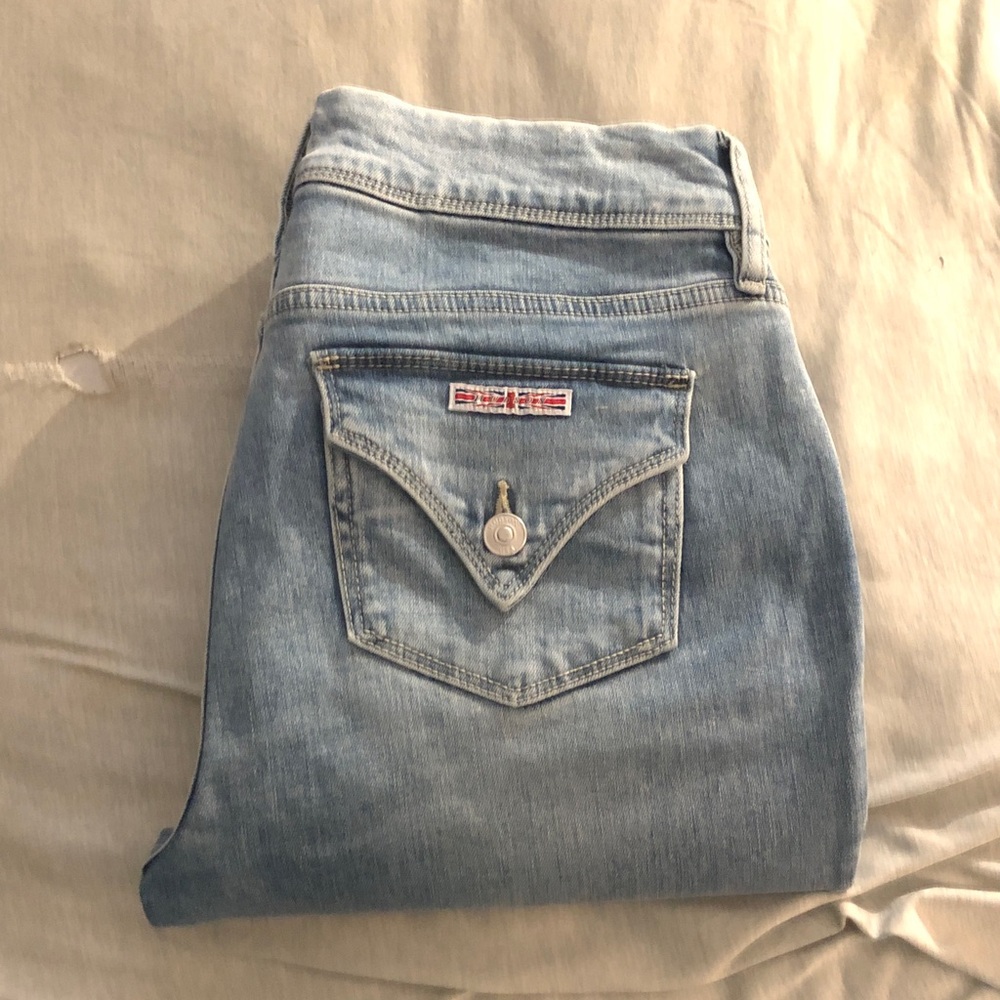 Hudson Jeans Medium Blue Straight Leg Jeans